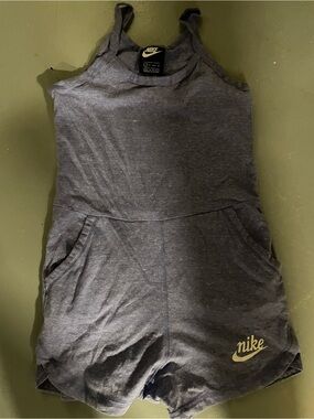 Nike Heather Blue Grey Sleeveless Tank Romper XS